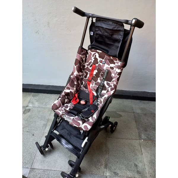 stroller pockit urbini army coco latte