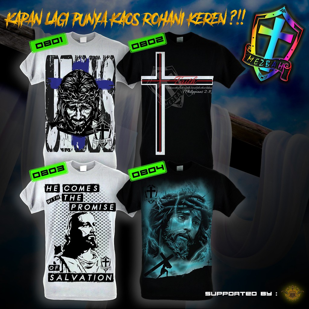 KAOS ROHANI KRISTEN KATOLIK BAJU ROHANI KRISTEN KATOLIK KAOS JESUS BAJU JESUS KAOS SALIB BAJU SALIB