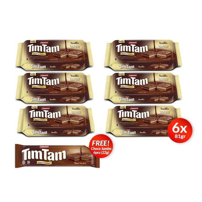 

SPECIAL!! BUY 6 GET 6 Tim Tam Atlas Choco Vanila + Tim Tam Choco Jumbo Singles