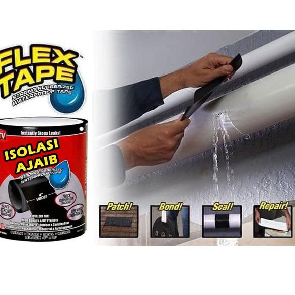 

☁ Flex Tape Isolasi Lakban Anti BOCOR Super Kuat Rubberized Waterproof ♔