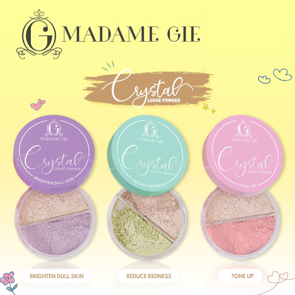 DOMMO - D8071 Madame Gie Crystal Loose Powder - MakeUp Bedak Tabur