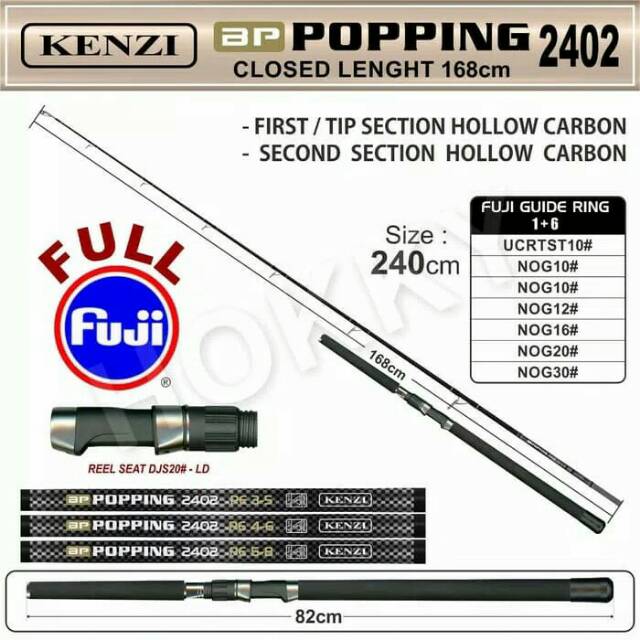 JORAN kenzi popping PE 4-6.JORAN KENZI POPPING.JORAN KENZI.JORAN.ALAT MEMANCING.STIK PANCING.