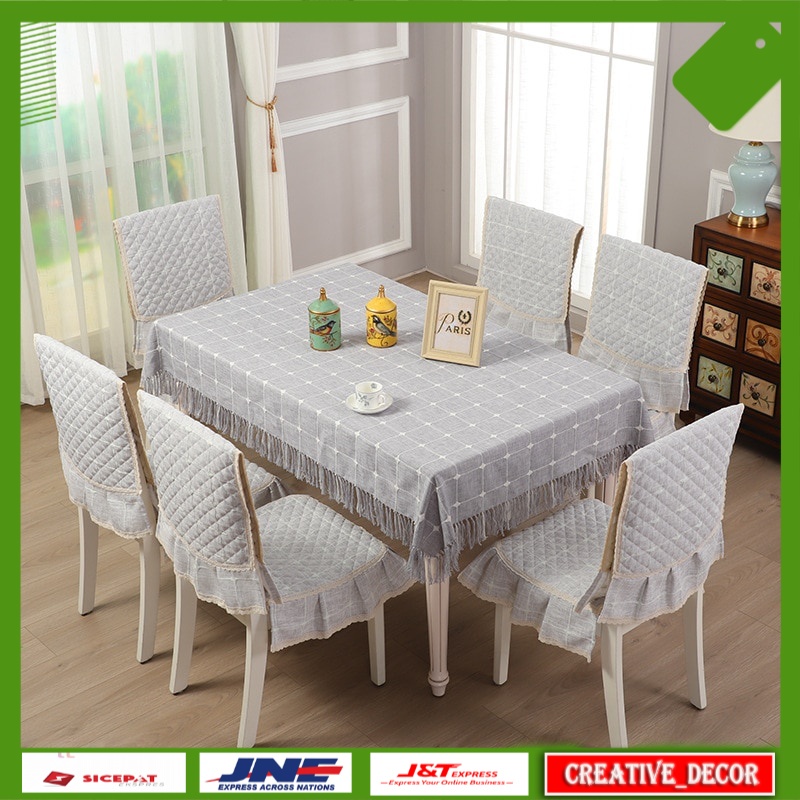 Taplak Meja Tamu Mewah Import Household Cotton and Linen Table Cloth Modern Minimalist Table and Cha