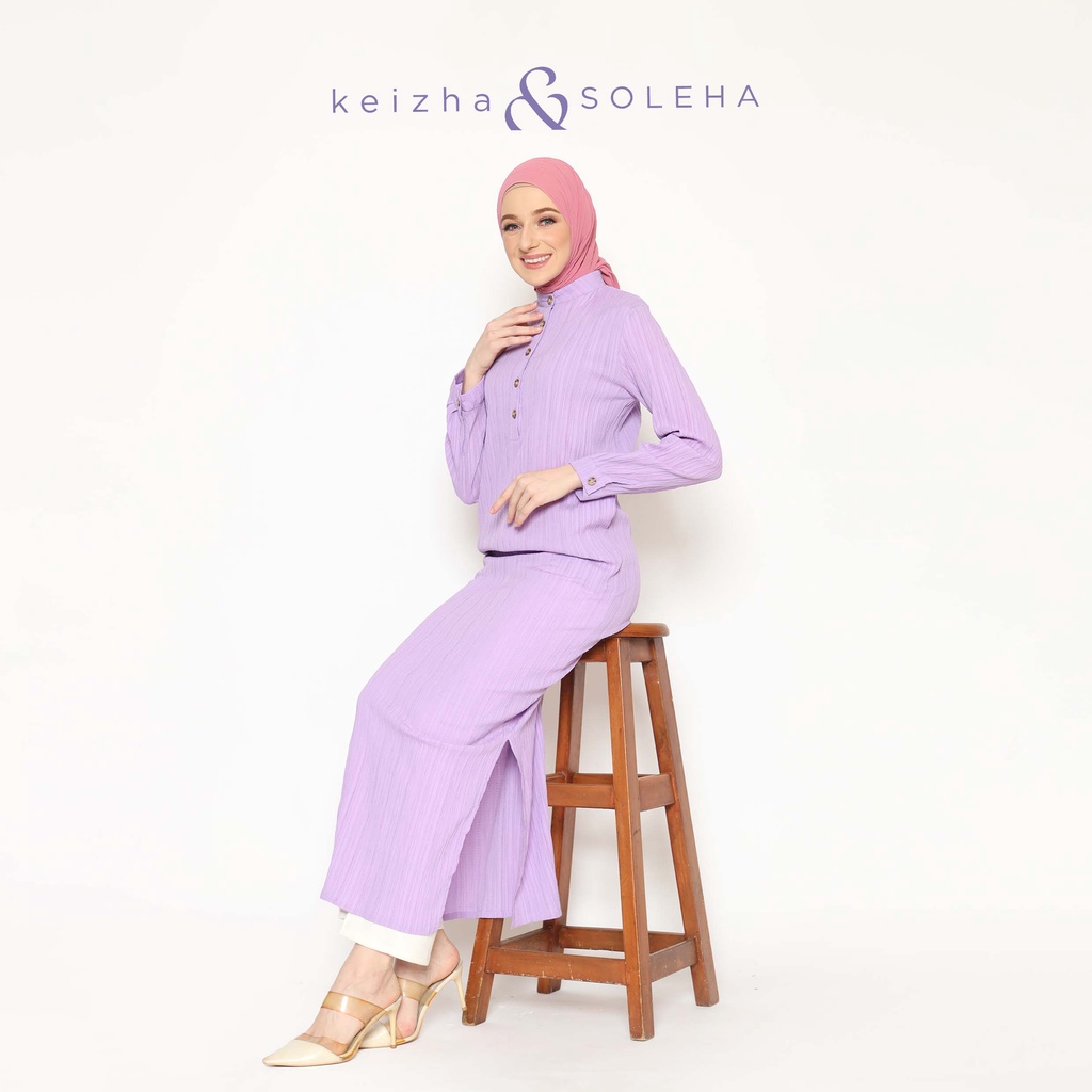 KEIZHA & SOLEHA Dress Seraty - Gaun Terusan Pakaian Muslimah Baju Rok-4