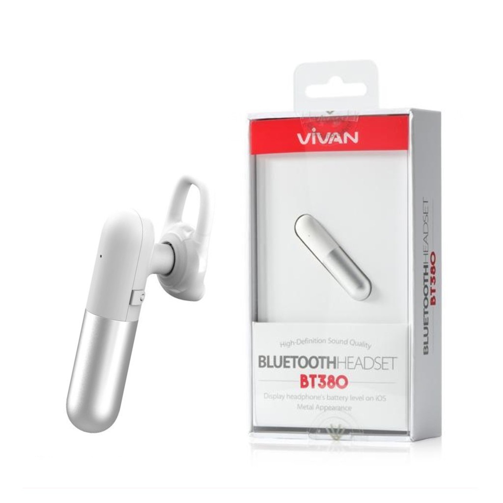 HANDSFREE BLUETOOTH VIVAN BT380 - PUTIH