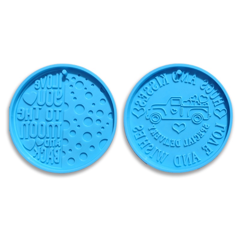 SIY  Handcraft Epoxy Resin Mold Valentine's Day Love Truck Love Heart Circle Decoration Silicone Mould DIY Crafts Casting Tools