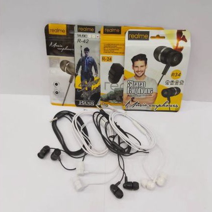 Headset Earphone Realme R21/ R24/ R30/ R31/ R33/R34/ R38/ R40/R42 / R50/ R88/ R89 Stereo High Defintion