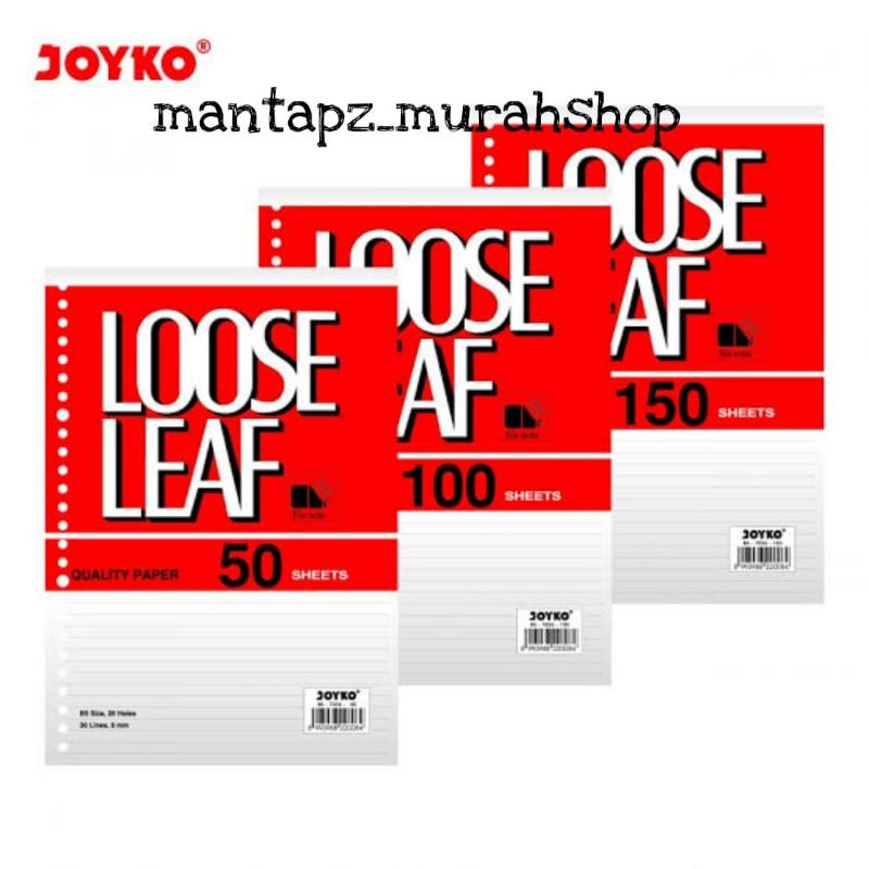 

Joyko Loose Leaf / Isi Kertas Binder File A5 atau B5 (/Pack)