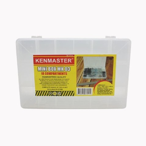 Plastik Mini Box 18 Compratment - Kenmaster Mini Tool Box 18 slot - Tempat Penyimpanan