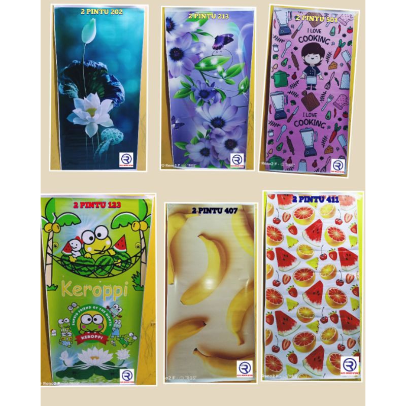 STIKER Kulkas 2 Pintu] Motif Terbaru - MAWAR