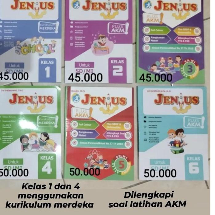 

Harga Bersahabat.. Buku Jenius Tematik Kelas 1-6 Semester I Tahun Ajaran 2022-2023