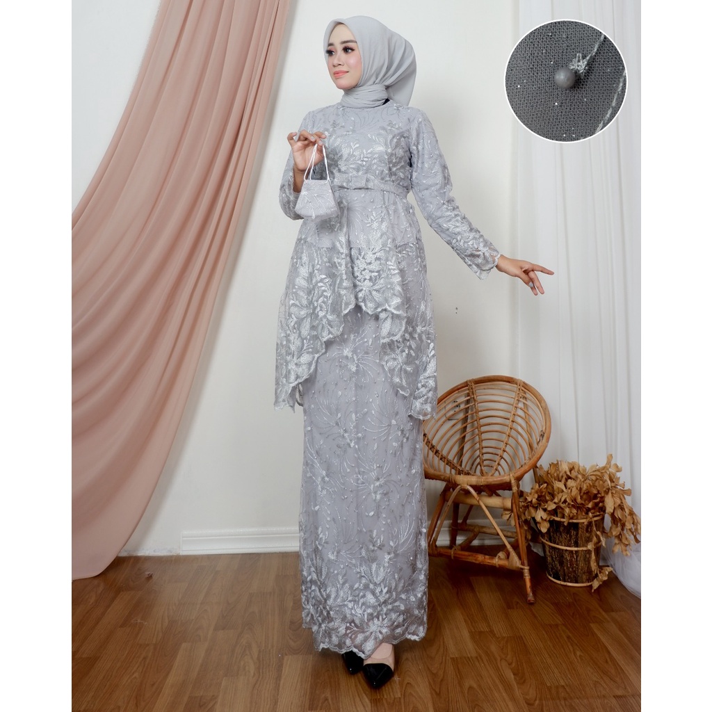 Permata Olshop / Setelan Kebaya Zahira DJ / Kebaya Wisuda Modern / Baju Setelan Wanita