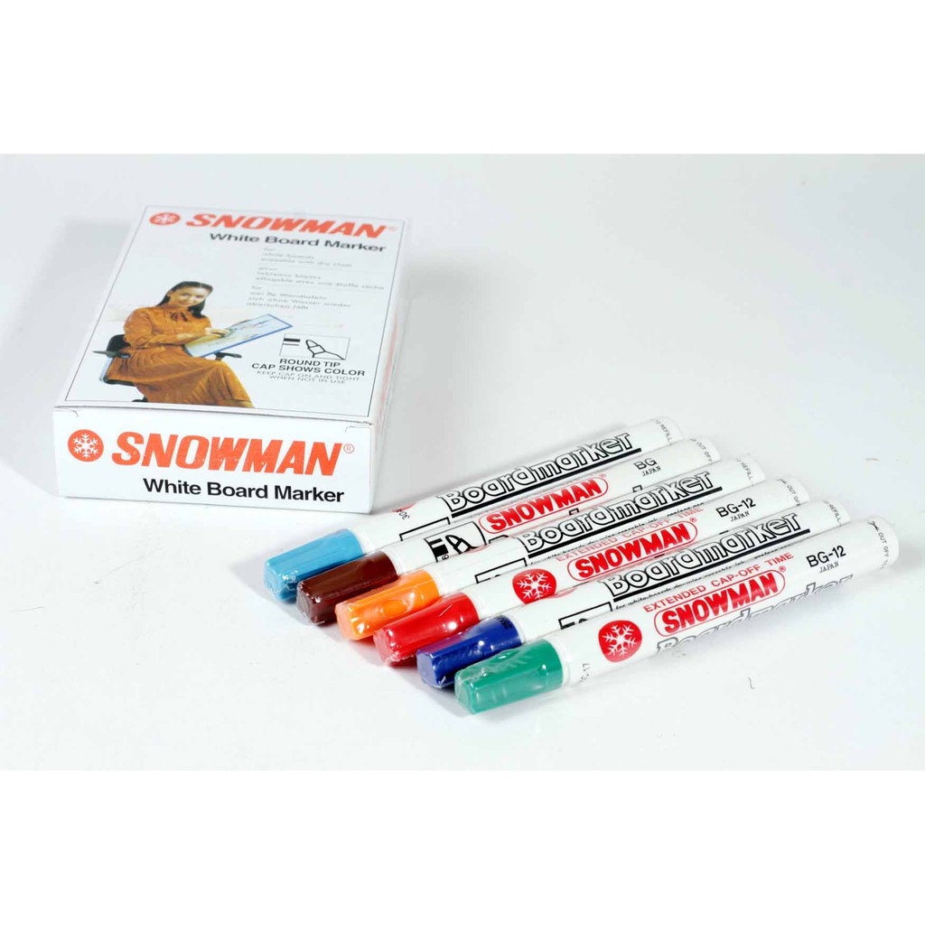 

Spidol Whiteboard Snowman Boardmaker Warna Sekolah Kantor / Sepidol Papan Tulis