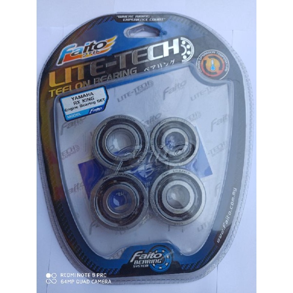 Bearing Bering Klaher Mesin Faito 1Set RX king Ninja R Ninja RR Mio Nouvo Satria Fu GSX KLX 150 DTracker 150 Jupiter z Vega R Lite Tech Laher mesin Fullset-RX king
