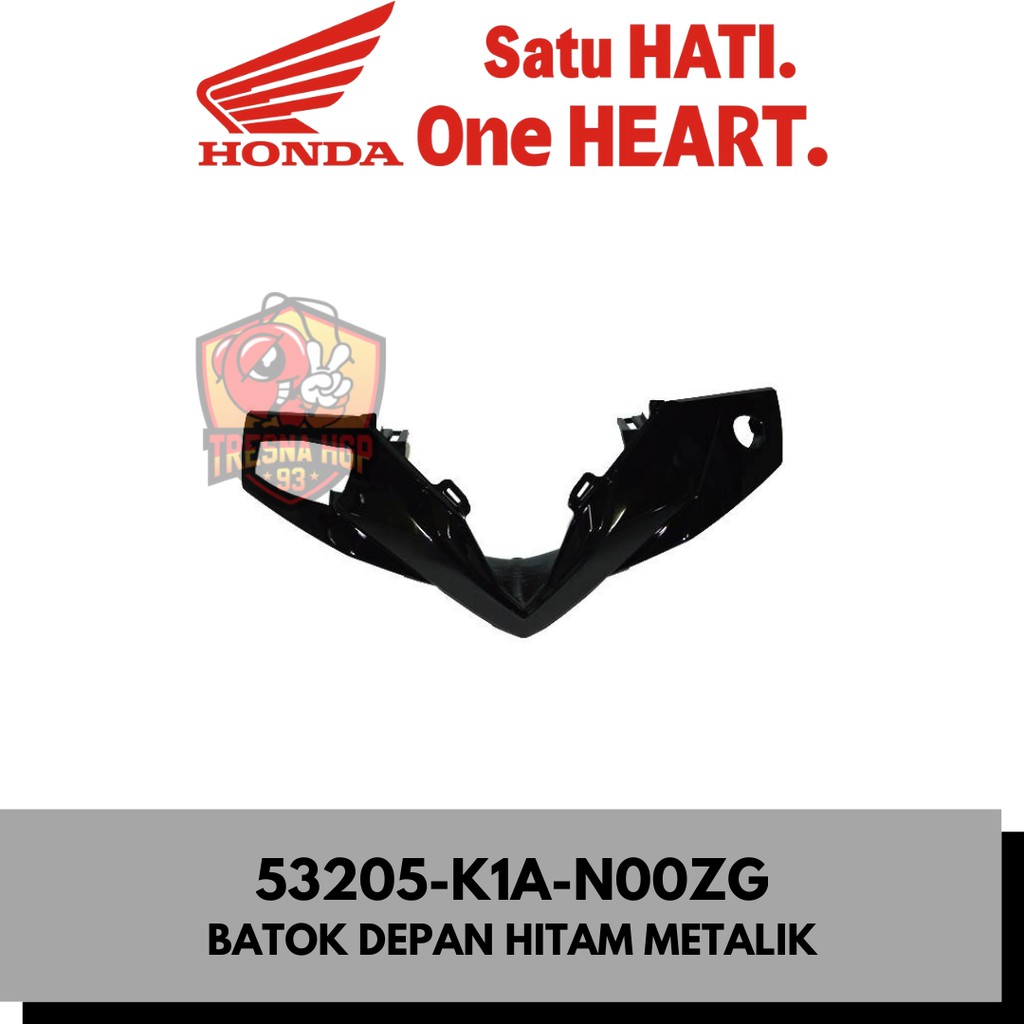 53205-K1A-N00ZG BATOK DEPAN WARNA HITAM METALIK BEAT LED K1A ORIGINAL | COVER HANDLE FR (BLK) 53205K