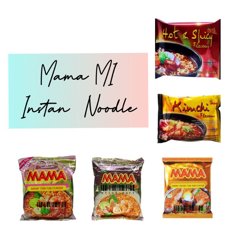 

MAMA Mie Instan 90gr/ Shrimp Tom Yum/ Shrimp Creamy Tom Yum/ Kimchi/ Hot&Spicy/ Green Curry/ Ramen Import