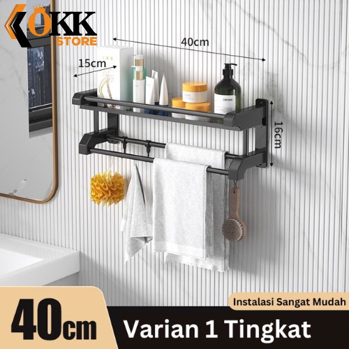 Rak Kamar Mandi Dinding Tempat Sabun Rak Dinding Kamar Mandi Rak Toilet Rak Gantung Stainless Rak Handuk Sabun Serbaguna