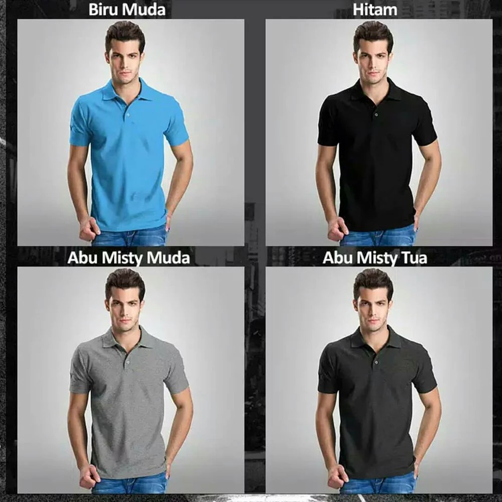 Kaos Polo Bahan Cotton Pique