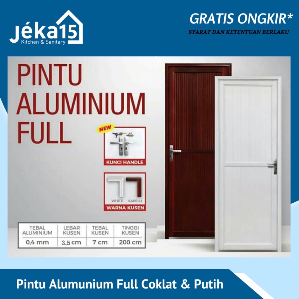 PINTU ALUMUNIUM FULL KAMAR MANDI / PINTU WC ALUMUNIUM MURAH