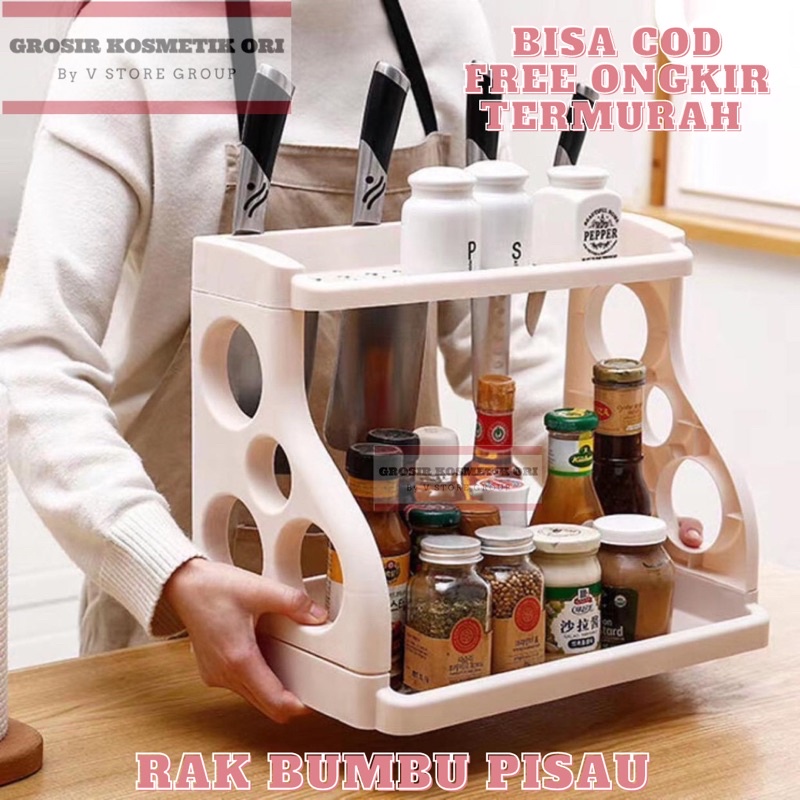 Rak bumbu dapur susun2 / rak bumbu pisau BESAR KOKOH DAFACELL