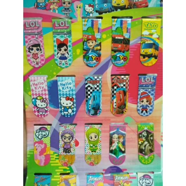 

Pembatas Magnet Kuda Pony Lol dll isi 12 pcs Terbaru