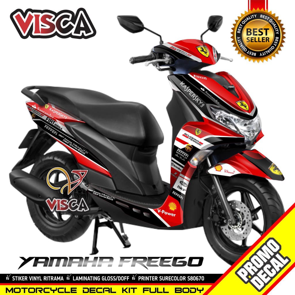 Decal Yamaha Freego Striping Yamaha Freego Stiker Variasi Yamaha Freego Ferari