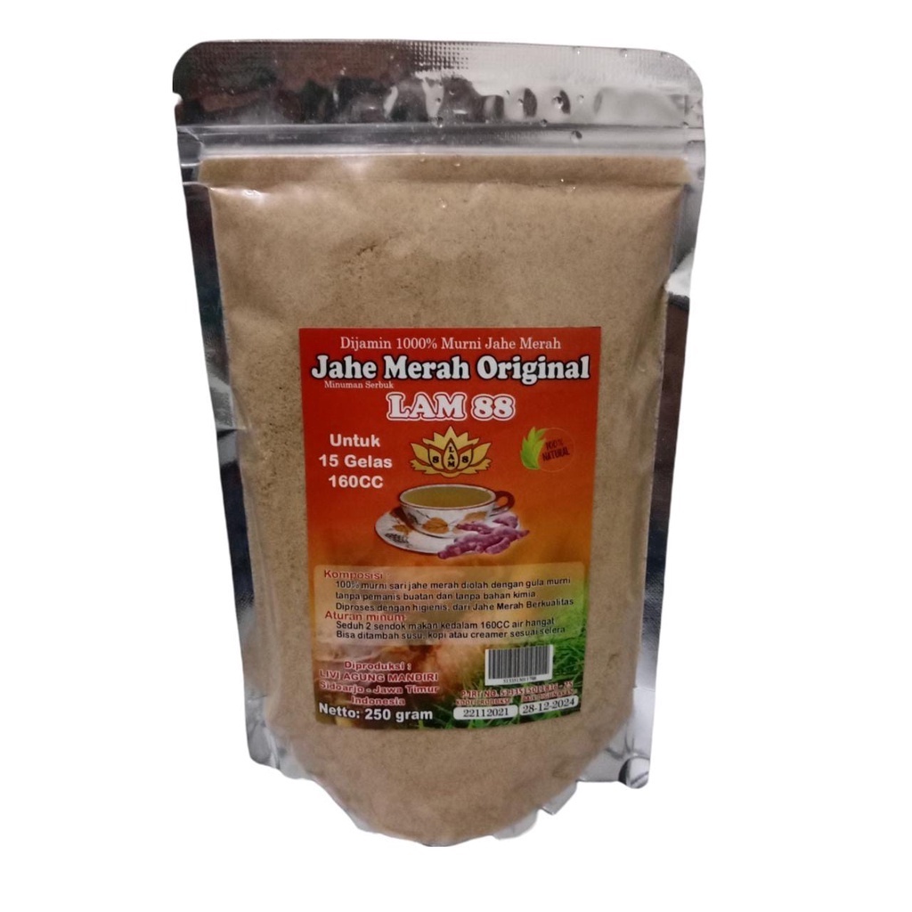 

Jahe Merah Original / SERBUK JAHE MERAH / MINUMAN INSTANT / JAHE | Jahe Merah | Jahe Lam 88 / KOPI JAHE JAHE MERAH ORIGINAL ASLI PEDAS DARI JAHE MERAH PILIHAN