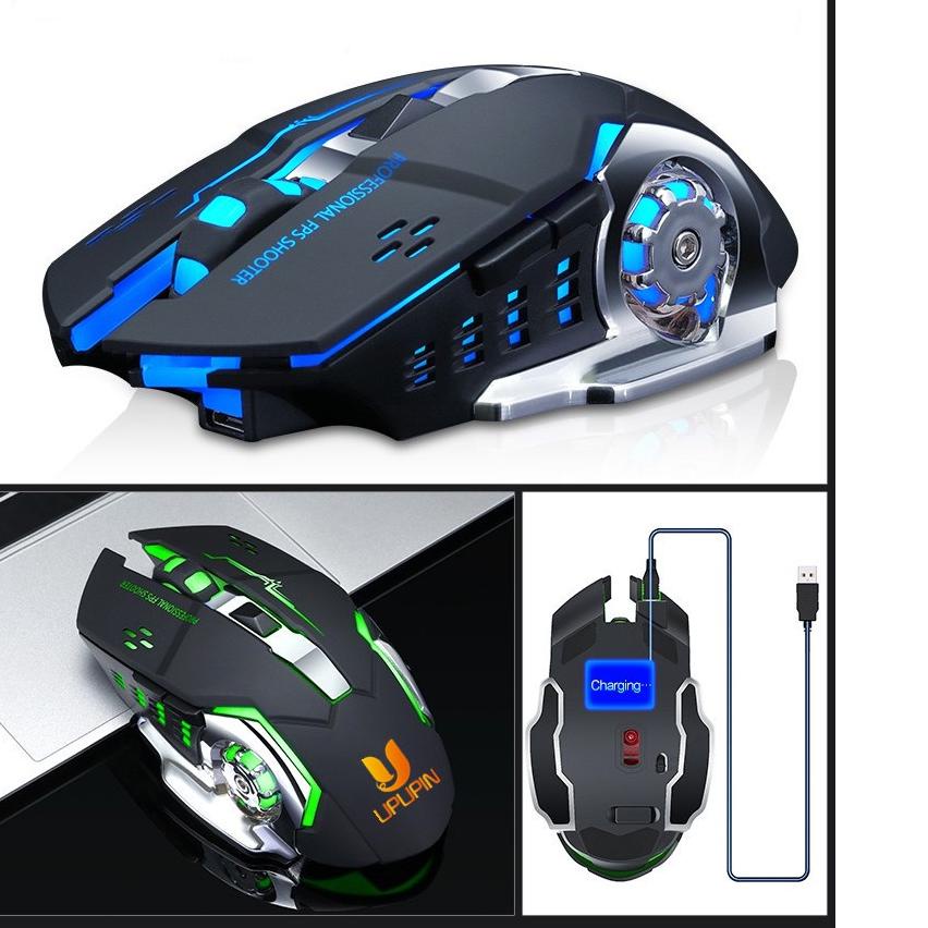 「Hyper Mall H16」 UPUPIN Q13 Wireless Silent Mouse Gaming Mouse RGB 