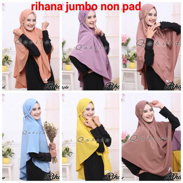 RIHANA JUMBO NON PAD ORIGINAL QABILA HIJAB