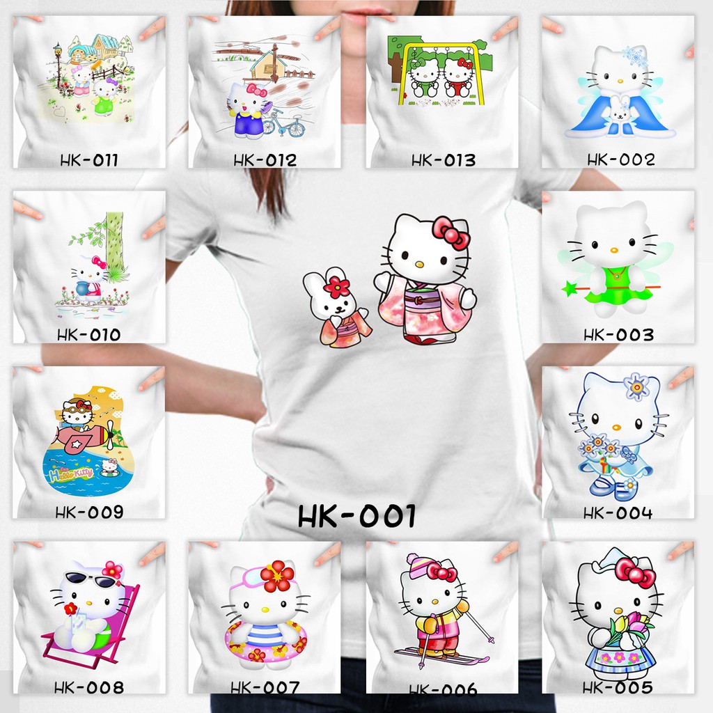 FREE CUSTOM NAMA!! Kaos Hello Kitty