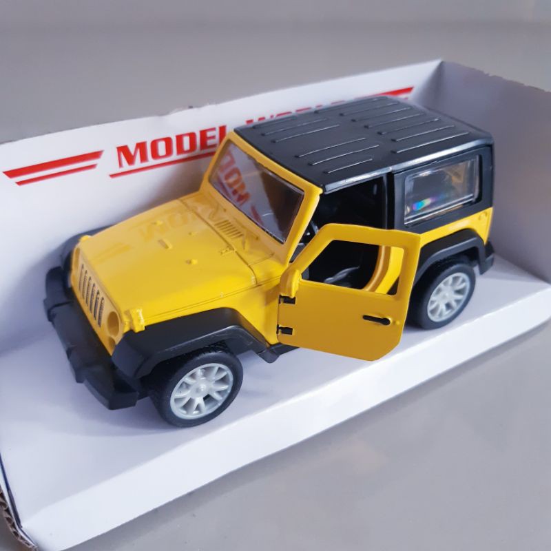 Diecast Mobil Jeep Wrangler Alloy - Miniatur Car Offroad Die Cast