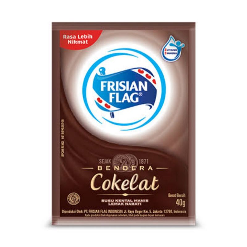

susu bendera sachet coklat 40 gr (6 pcs x 40 gr )