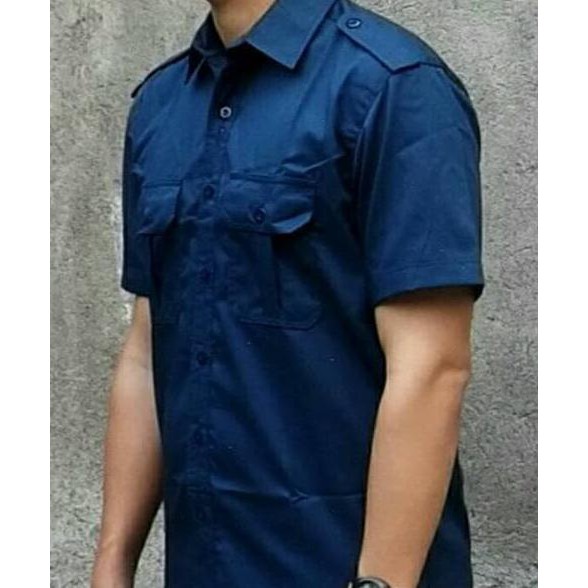 promo kemeja seragam kerja lengan pendek / model trans 7 terbaru