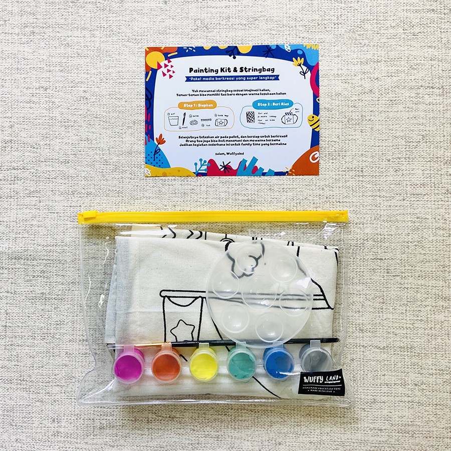 

Painting Kit String Bag - Sailor (Paket Lengkap Melukis, Cat, Kuas, Pallet, Tas, Pouch)