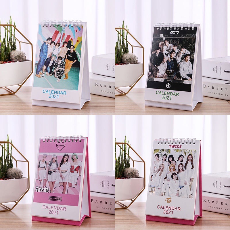 

New Year 2021 KPOP BTS BLACKPINK Desk Calendar TREASURE GOT77 TWICE Photo