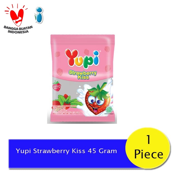 

YUPI STRAWBERRY KISS 45gr / YUPI STRAWBERRY KISS / PERMEN YUPI / YUPI