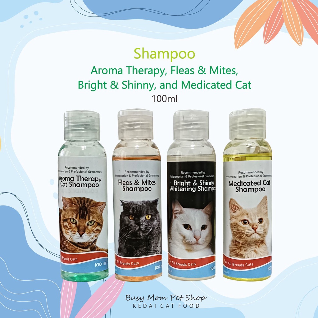 Shampoo Kucing Cat Kitten Medicated Bright Shinny Whitening Aroma Therapy Fleas Mites Sampo Wangi Hewan 100ml Raid All Raidall Repack Raid-All