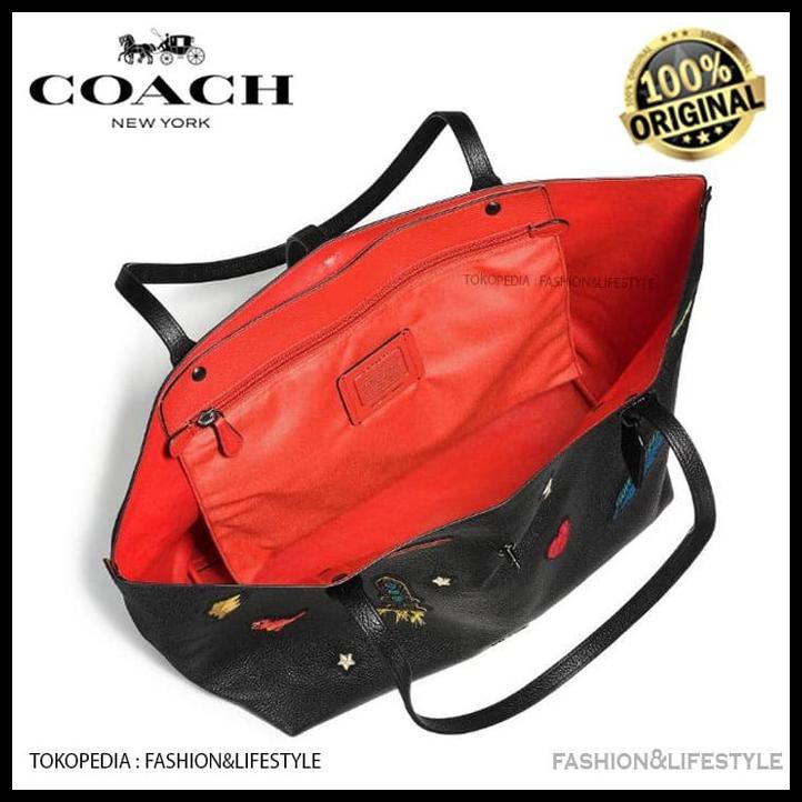 Jual Coach Market Tote Bag With Souvenir Embroidery - Coach Original 100%