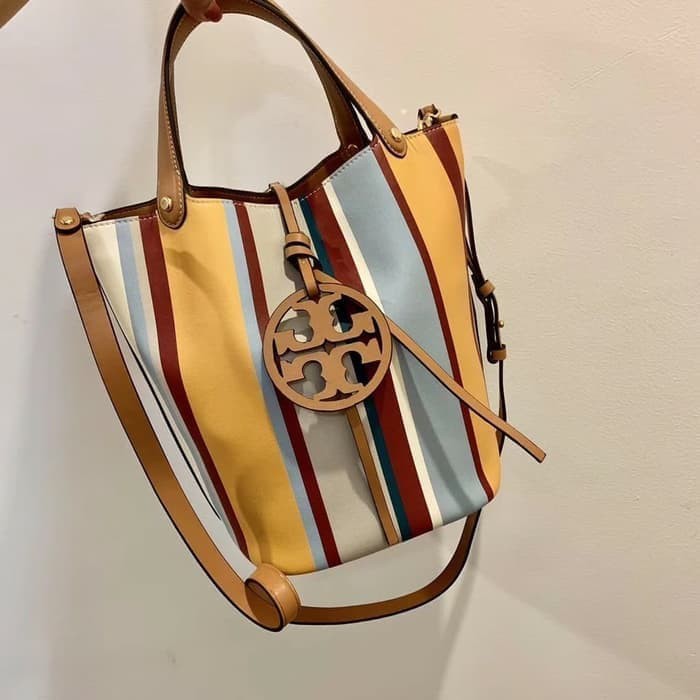 Tory Burch Bag Miller Stripe Bucket Bag - Tas Tory Burch ORIGINAL Asli Authentic GUARANTEE 100%