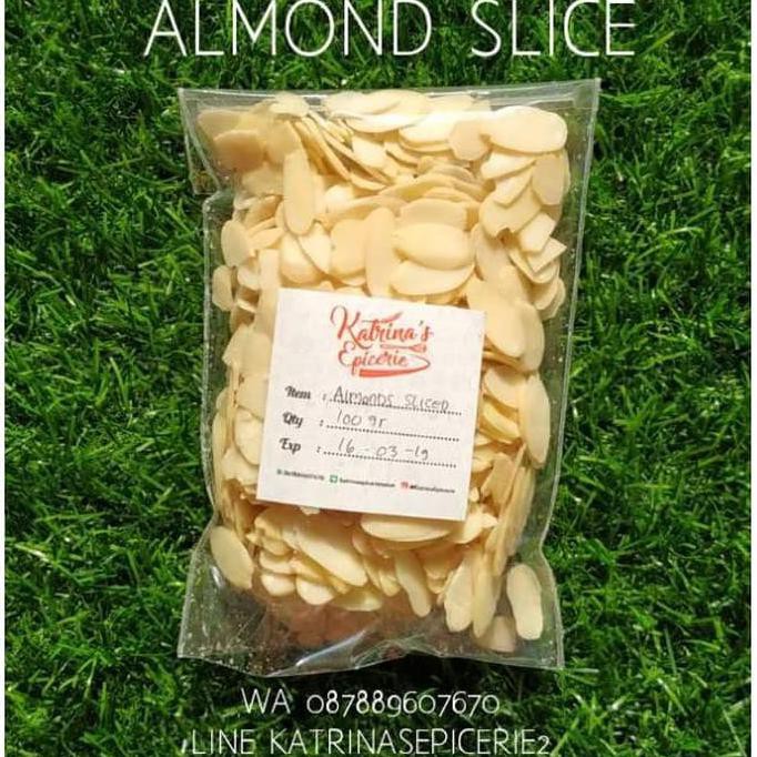 

100 Gram Raw Almond Slice Sunny Gem - Kacang Almond Mentah Mentarieka_Shop