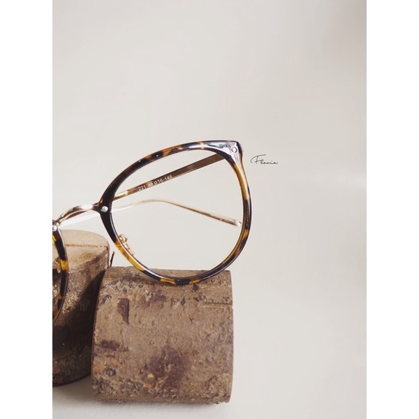 Flavia Eyewear - Kacamata Linda Round Steel (custom minus, photochromic, blueray, bluechromic dan photobrown)