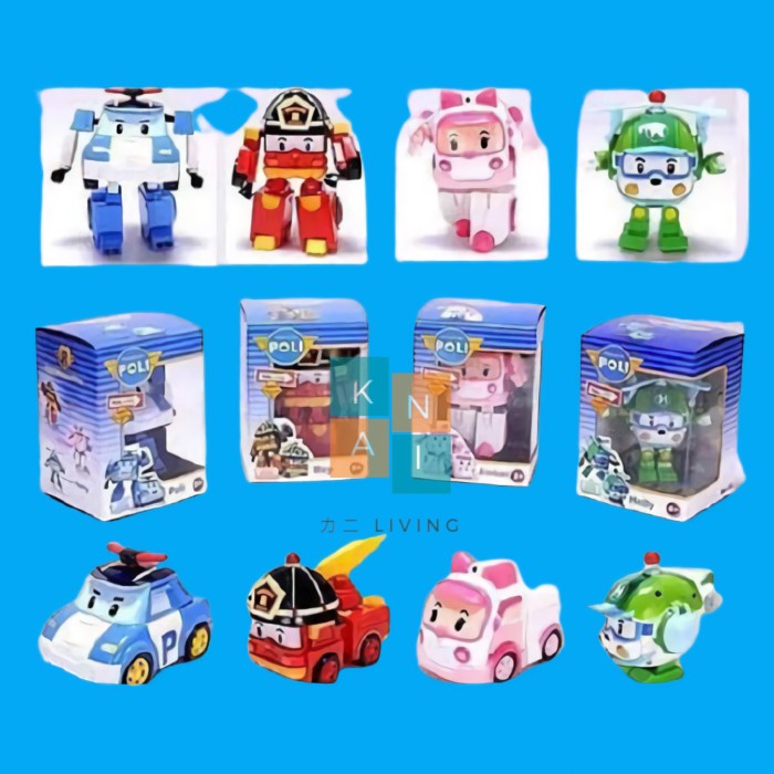 Bisa Cod Mainan Anak Poli Robocar Transform Figure 1 Set 4pcs Shopee Indonesia