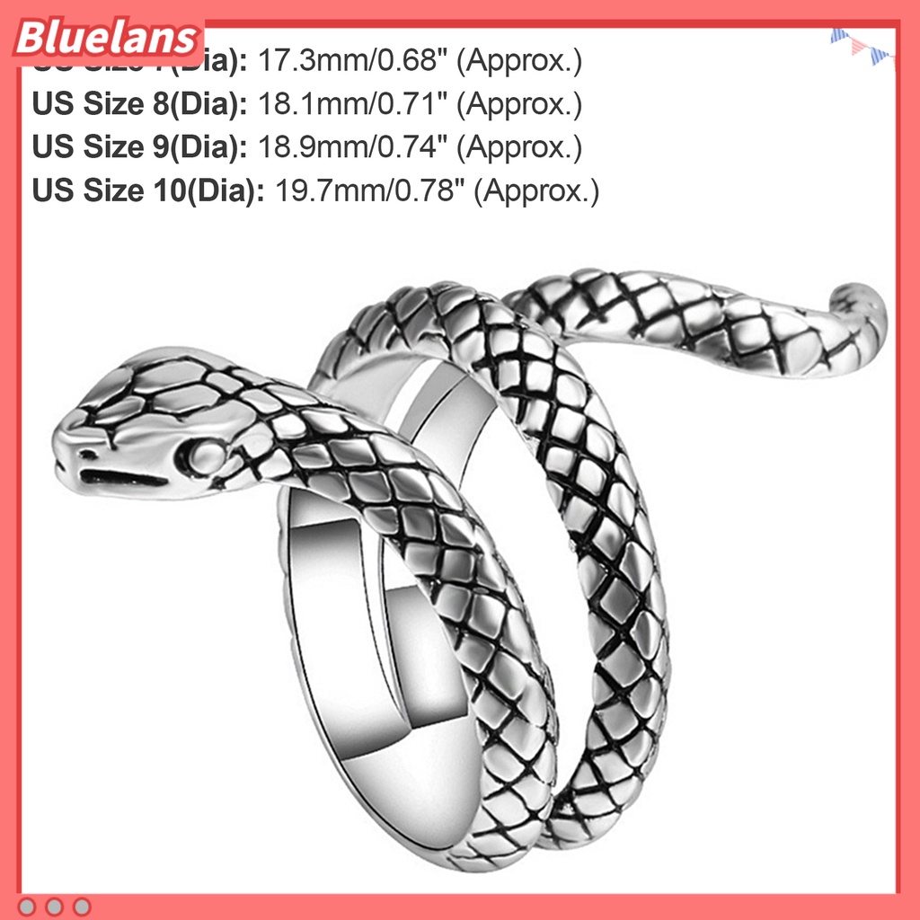 Bluelans Finger Ring Snake Shape Jewelry Gift Alloy Punk Cobra Snake Shape Ring