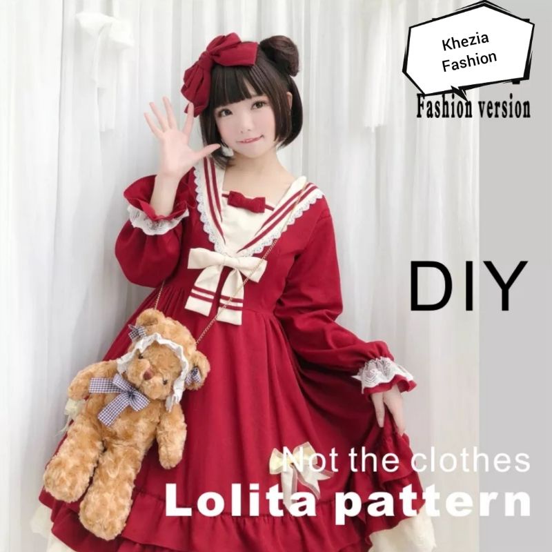 Pola Baju Lolita Pola Jadi Dress Lolita ( Jual Pola Bukan Baju)