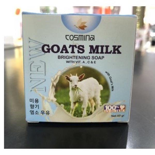 COSMINA GOATS MILK SOAP 60GR | SABUN SUSU KAMBING | SABUN PENCERAH | BRIGHTENING SOAP | VIT A - C - E