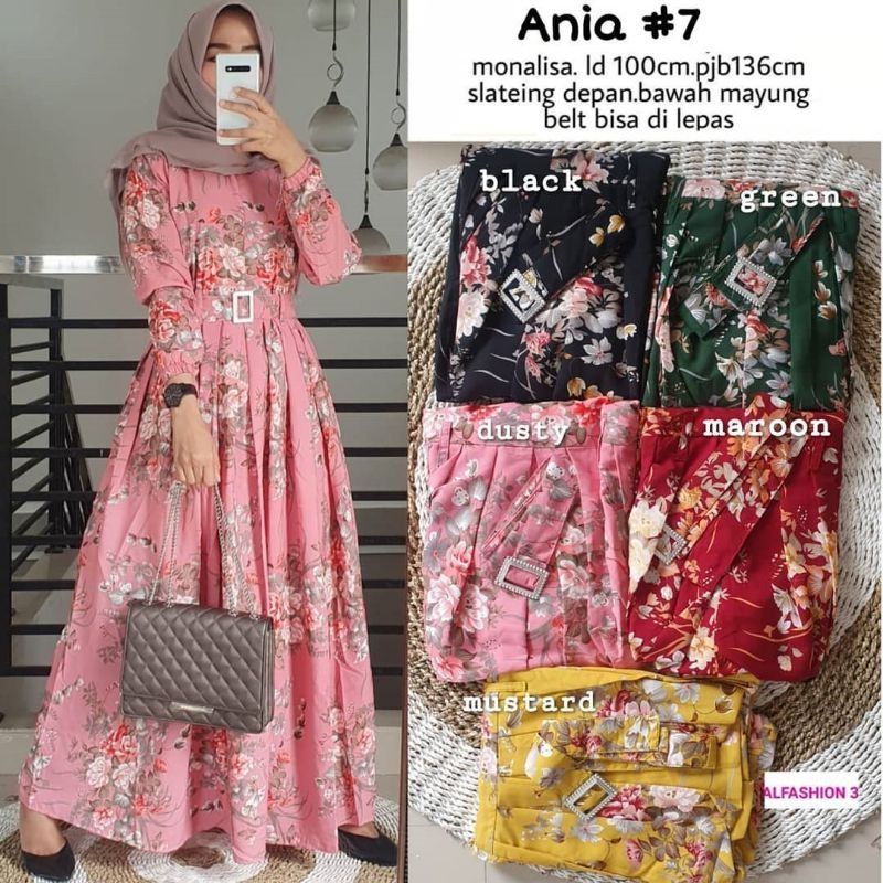 Ania 3 - Gamis Ania 3 / Ania Maxy LD110 FREE BELT /  Maxy Monalisa Busui / R.8 - 236-5818 / R.12 - 236-5924