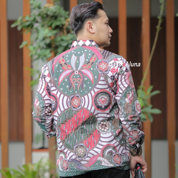 Batik pria lengan panjang Kemeja Atasan Baju batik pria laki laki lengan panjang premium cowok solo