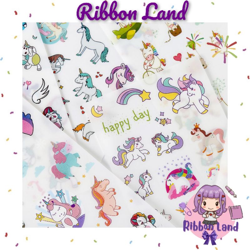 

(6 lembar) Stiker Kuda Unicorn Lucu