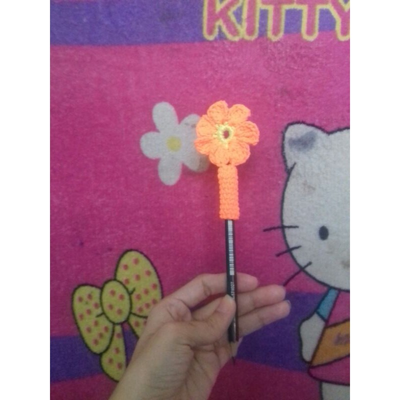 

hiasan pensil + pensil motif bunga