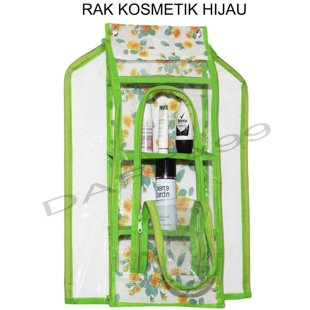 RAK GANTUNG KOSMETIK MOTIF ORGANIZER RAK SERBAGUNA FULL RESLETING,rak jilbab mika,underwear,obat